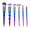 Collection de brosses de maquillage en diamant 6pc